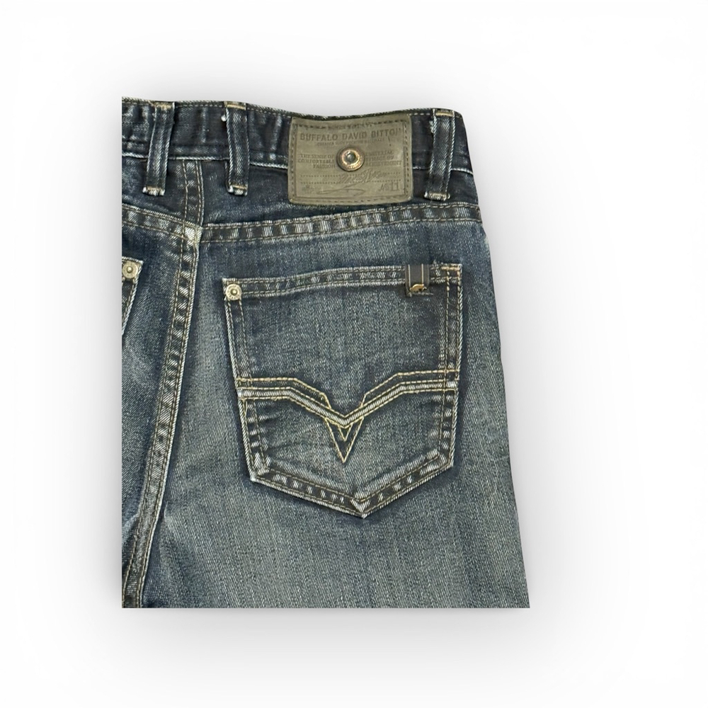 Buffalo David Bitton Boys Jeans Dark Wash Straight Leg Denim Sz 12 - Picture 6 of 10